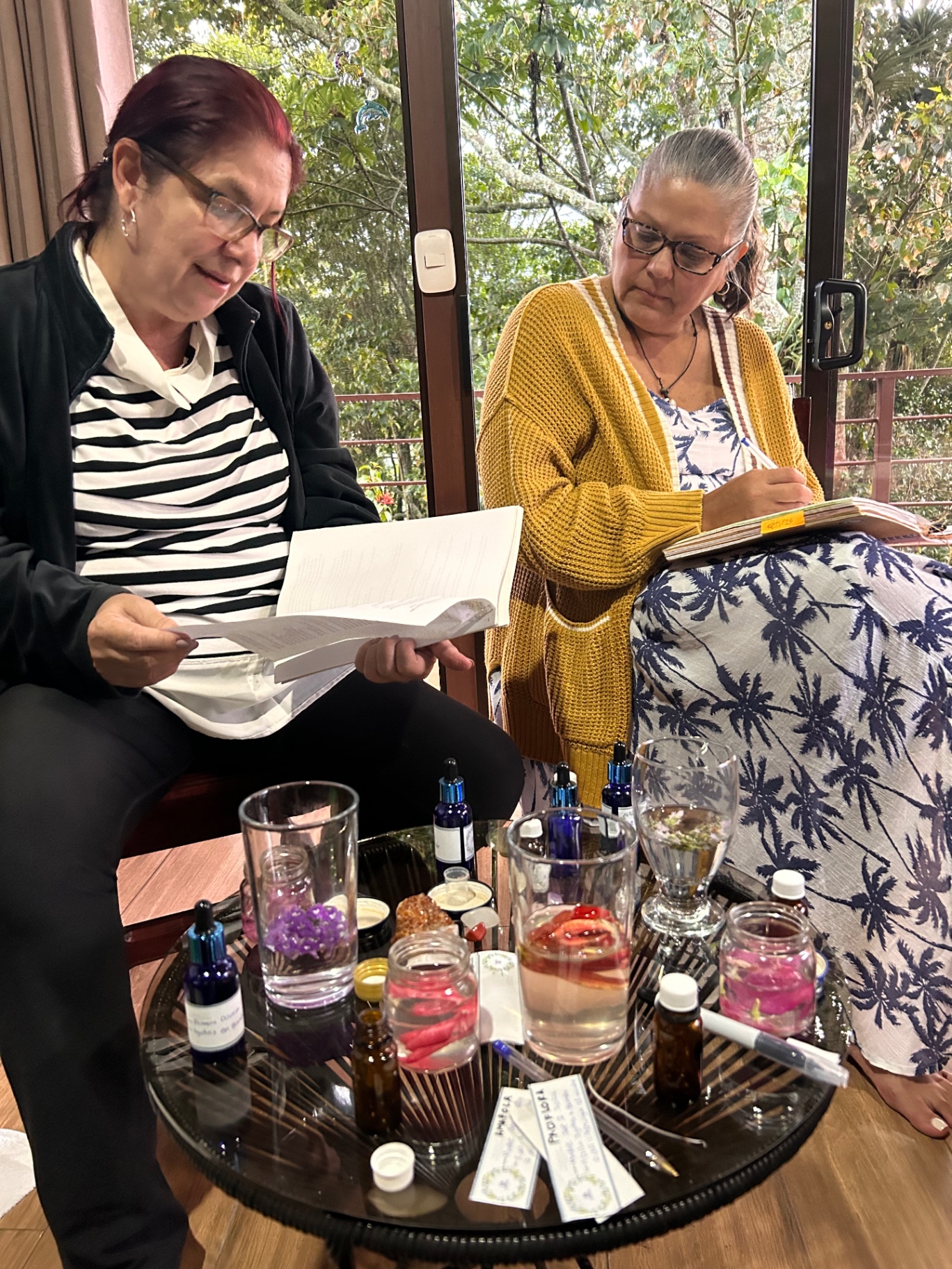 Holistic ceremony with essences and journaling